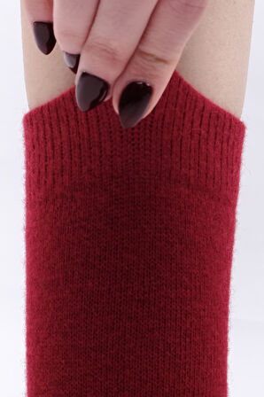 Mısırlı Kadın Koyun Yünü Tekli Kırmızı Soket Çorap M 75002 KM
