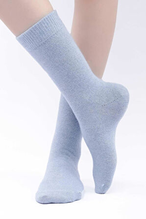 Mısırlı Kadın Koyun Yünü Tekli Mavi Soket Çorap M 75002 M