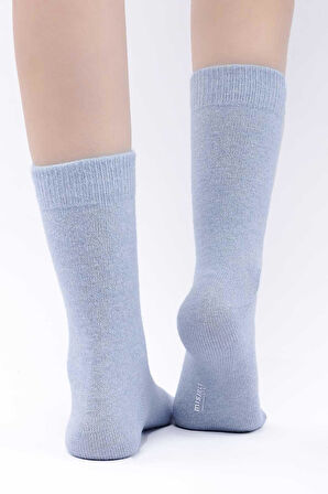 Mısırlı Kadın Koyun Yünü Tekli Mavi Soket Çorap M 75002 M