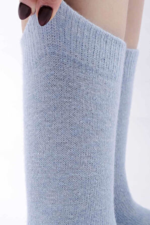 Mısırlı Kadın Koyun Yünü Tekli Mavi Soket Çorap M 75002 M