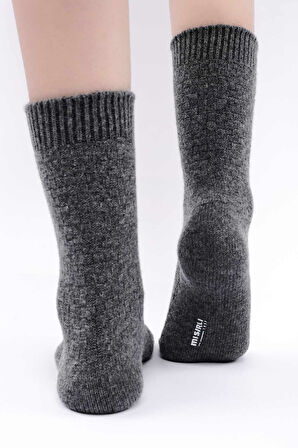 Mısırlı Kadın Koyun Yünü Tekli Füme Soket Çorap M 75004 F