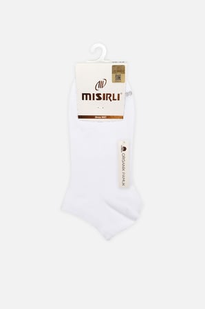Mısırlı Kadın Pamuklu Tekli Beyaz Yazlık Patik Çorap M 70203 B