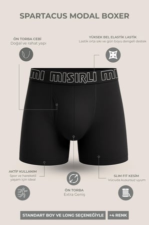 Mısırlı Modal by TENCEL SPARTACUS PERFORMANCE Boxer Antrasit