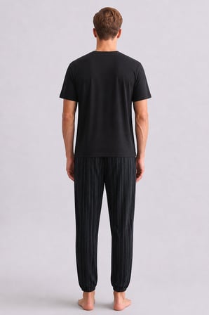 Mısırlı Erkek Bambu Jogger Pantolon Siyah