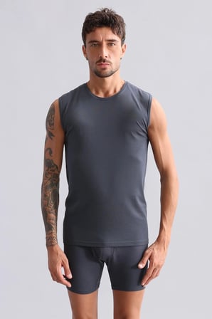 mısırlı modal by tencel hercules slim fit bisiklet yaka sporcu atlet antrasit