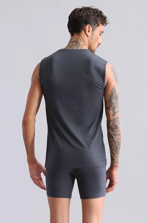 mısırlı modal by tencel hercules slim fit bisiklet yaka sporcu atlet antrasit