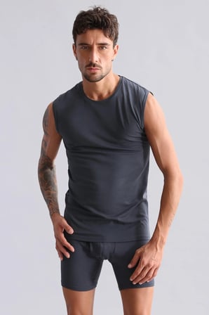 mısırlı modal by tencel hercules slim fit bisiklet yaka sporcu atlet antrasit