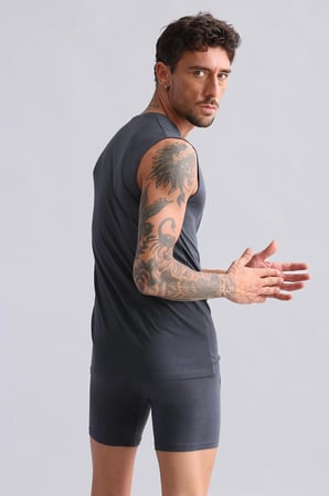mısırlı modal by tencel hercules slim fit bisiklet yaka sporcu atlet antrasit