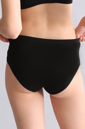 Mısırlı Modal by TENCEL HERA Gizli Lastikli Brazillian 3'lü Külot Siyah