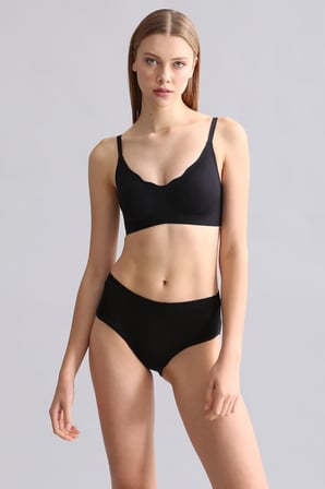 Mısırlı Modal by TENCEL HERA Gizli Lastikli Brazillian 3'lü Külot Siyah