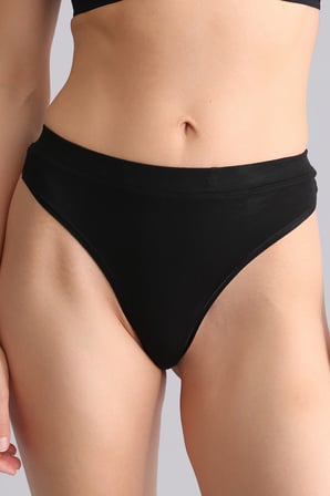 Mısırlı Modal by TENCEL HERA Gizli Lastikli 3'lü Tanga Siyah