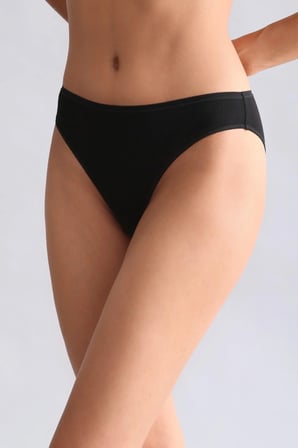 Mısırlı Modal by TENCEL HERA İnce Lastikli 3'lü Brazillian Külot Siyah