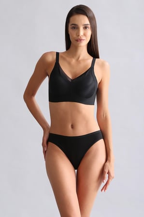 Mısırlı Modal by TENCEL HERA İnce Lastikli 3'lü Brazillian Külot Siyah