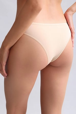 Mısırlı Modal by TENCEL HERA İnce Lastikli 3'lü Brazillian Külot Ten