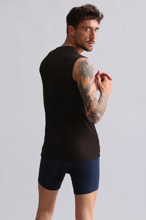 mısırlı modal by tencel hercules slim fit bisiklet yaka sporcu atlet kahverengi