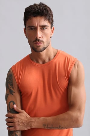 mısırlı modal by tencel hercules slim fit bisiklet yaka sporcu atlet pas kırmızısı