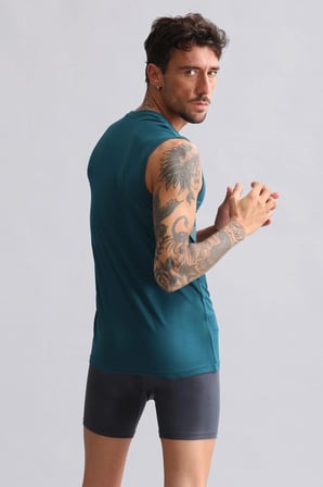 mısırlı modal by tencel hercules slim fit bisiklet yaka sporcu atlet fit green