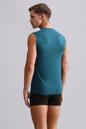 mısırlı modal by tencel hercules slim fit v yaka sporcu atlet / t-shirt fit green
