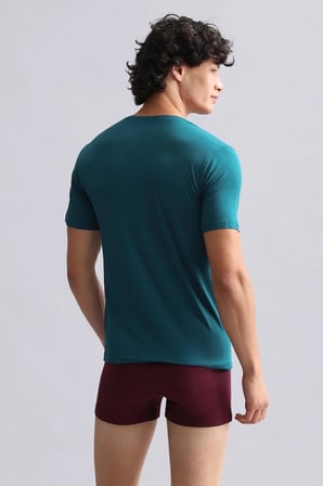 Mısırlı Modal By Tencel Hercules Slim Fit V Yaka Fanila / T-Shirt Fit Green