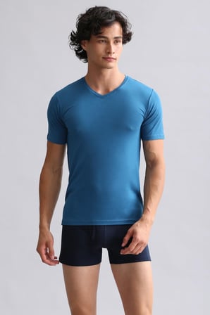 mısırlı modal by tencel hercules slim fit v yaka fanila / t-shirt petrol