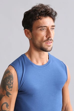 Mısırlı Modal By Tencel Hercules Slim Fit Bisiklet Yaka Sporcu Atlet Gece Mavisi