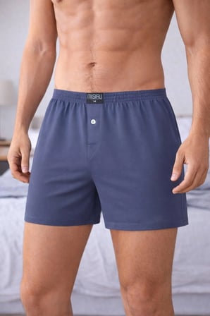 Mısırlı Erkek Pamuklu Ares Şort  Boxer Füme