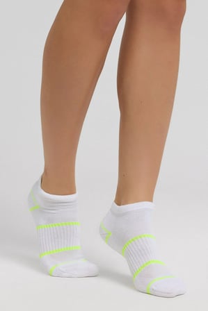 Unisex Coolmax EcoMade Patik Çorap - 4 lü Beyaz