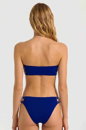 Mısırlı Aksesuarlı Straplez Bikini Takım Saks