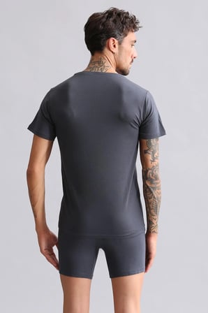 Mısırlı Modal By Tencel Hercules Slim Fit Bisiklet Yaka Fanila / T-Shirt Antrasit