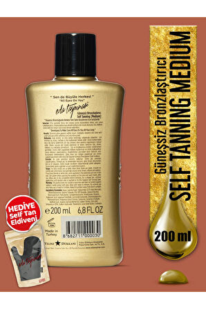 Eda Taşpınar Gold Güneşsiz Bronzlaştırıcı Losyon Self Tanning - Hızlı Bronzlaşma - 200 ML