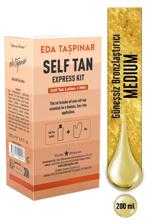 Eda Taşpınar Gold Güneşsiz Bronzlaştırıcı Losyon Self Tanning - Hızlı Bronzlaşma - 200 ML