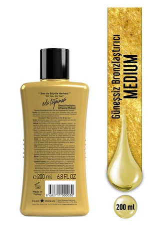 Eda Taşpınar Gold Güneşsiz Bronzlaştırıcı Losyon Self Tanning - Hızlı Bronzlaşma - 200 ML