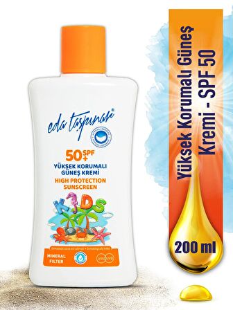 Eda Taşpınar Mineral Filtreli Yüksek Korumalı Güneş Kremi Spf 50 Kids -200 ML (EGX83)