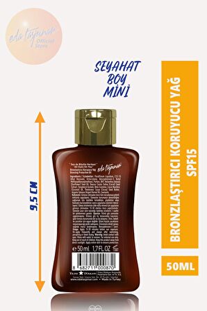 Eda Taşpınar Seyahat Boy Bronlaştırıcı Koruyucu Yağ Spf15+ - 50 ML