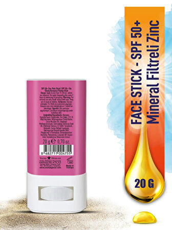 SPF 50+ Mineral Filtreli Pembe Zinc Stick (EGY0031)