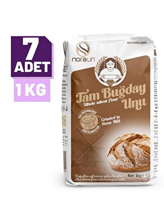 Taş Değirmen Tam Buğday Unu 1 Kg 7 Adet (VEGAN)