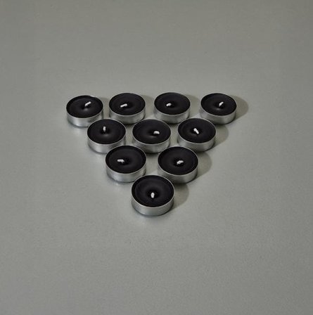 Mumsan 10'lu Tealight Mum - Siyah - 3,8 cm