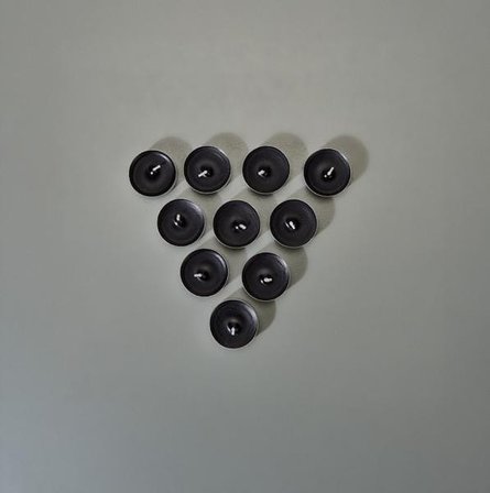 Mumsan 10'lu Tealight Mum - Siyah - 3,8 cm