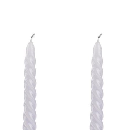 Mumsan 2'li Burgu Şamdan Mumu - Gri - 25 cm