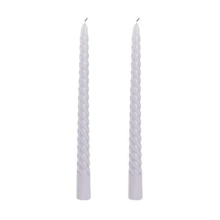 Mumsan 2'li Burgu Şamdan Mumu - Gri - 25 cm