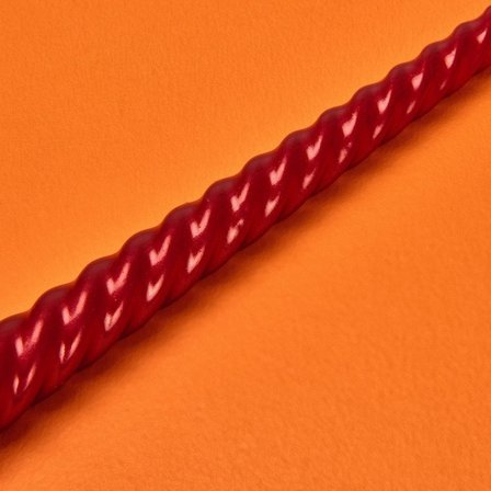 Mumsan 2'li Burgulu Parlak Şamdan Mumu - Metalik Bordo - 25 cm