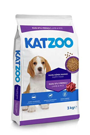 Kuzu Etli & Pirinçli Yavru Köpek Mamasi 3 Kg