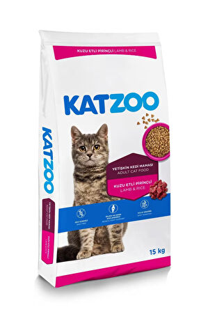 Kuzu Etli ve Pirinçli Yetiskin Kedi Mamasi 15 KG