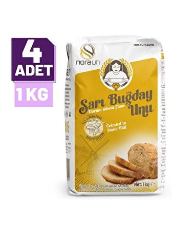 Sarı Buğday Unu ( Durum Buğdayı) 1 Kg  4 Adet