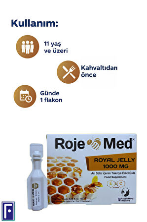 Royal Jelly 1000 Mg – Arı Sütü Fresh Vitamin C & E – 10 Shot