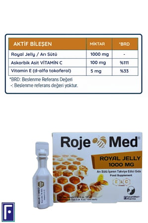Royal Jelly 1000 Mg – Arı Sütü Fresh Vitamin C & E – 10 Shot 2'li Avantaj Paketi