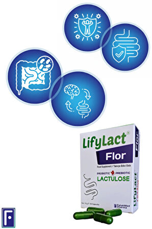 LifyLact ® Flor Probiyotik Kapsül , , Prebiyotik , Laktuloz,