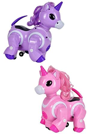 Canem Unicorn Dancing Robot Sesli Müzikli Işıklı Hareketli Saçlı Unicorn