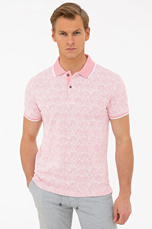 Pembe Slim Fit Polo Yaka T-Shirt