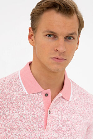 Pembe Slim Fit Polo Yaka T-Shirt